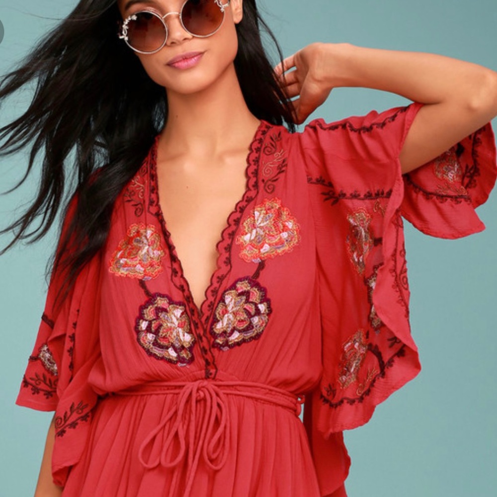 Free People Cora Linen Mini Dress
